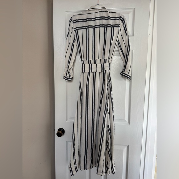 Zara White/Black bottom down, belted spring dress size XS - Picture 6 of 15